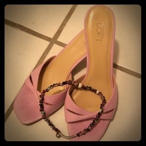 Ann Taylor's Loft Lavender Dressy Mule Shoes